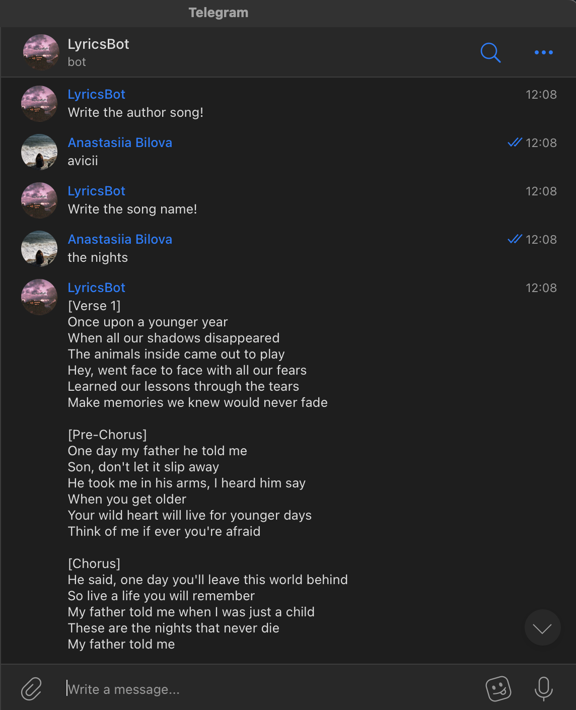 Lyrics Bot screenshot